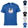 Husky Happy Funny Dog Tshirt Short Sleeve Crew Neck Casual Summer Tops Tee