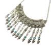 Les Trésors De Lily [N7308] - Antiqued Silver Turquoise 'Navajos' Designer Necklace