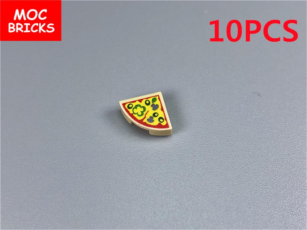 MOC Bricks Food Cookie Bone Pretzel Bagel Biscuits Waffle Chips Hot Dog Bread Pizza Milk Educational Building Blocks Kids Toys