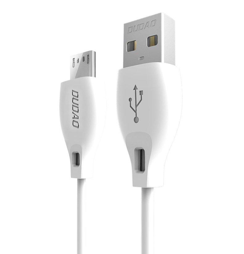Dudao 1m Micro USB Cable, 2.4A Fast Charging, White