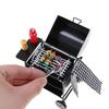 1Set Of Mini Cute BBQ Food Grill Miniature Ornaments For 1/12 Scale Dollhouse Gadgets Kitchen Food Furniture BBQ Shop Decoration