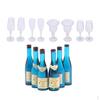 1:12 Миниатюрных стеклянных бутылок с напитками, шампанским, алкоголем и бокалом для кукольного домика, для кухни