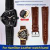 Для Hamilton VENTURA Presley 80-летие H24535331/H24525331/H24585331 Кожаный ремешок Браслет для часов мужской Черный Коричневый Браслет
