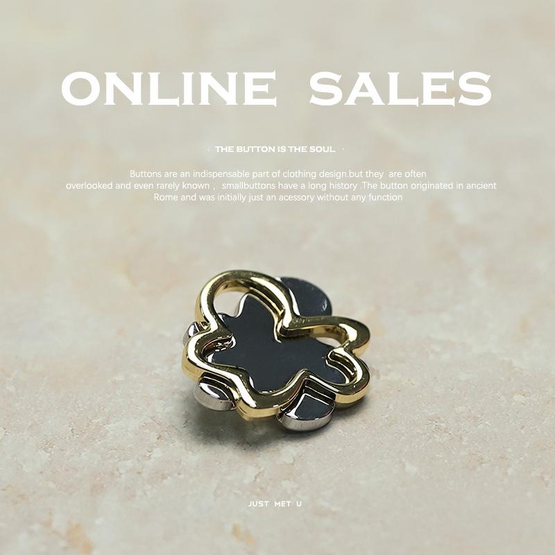 6 шт./лот Металлические пуговицы для украшения Женская одежда Сделай сам Принадлежности для рукоделия Пальто Кардиган Швейный материал Швейные аксессуары Распродажа