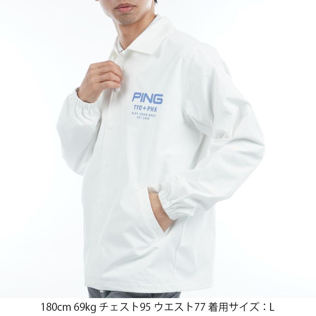 PING Apparel Stretch Coach Jacket for Size Size 3L Men's Water-Repellent, Golf, 621-5120107 030_White,