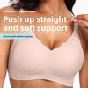 Women's Comfortable Wireless Bra - Seamless Soft V-neck Full Coverage with Removable Pad, Breathable Daily Casual Underwear, Machine Washable