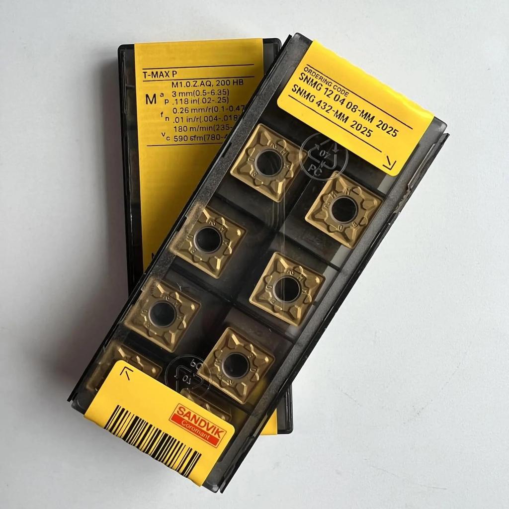 Original Sandvik / SNMG120408-MM 2025 / CNC Lathe Carbide Blade 10 PCS