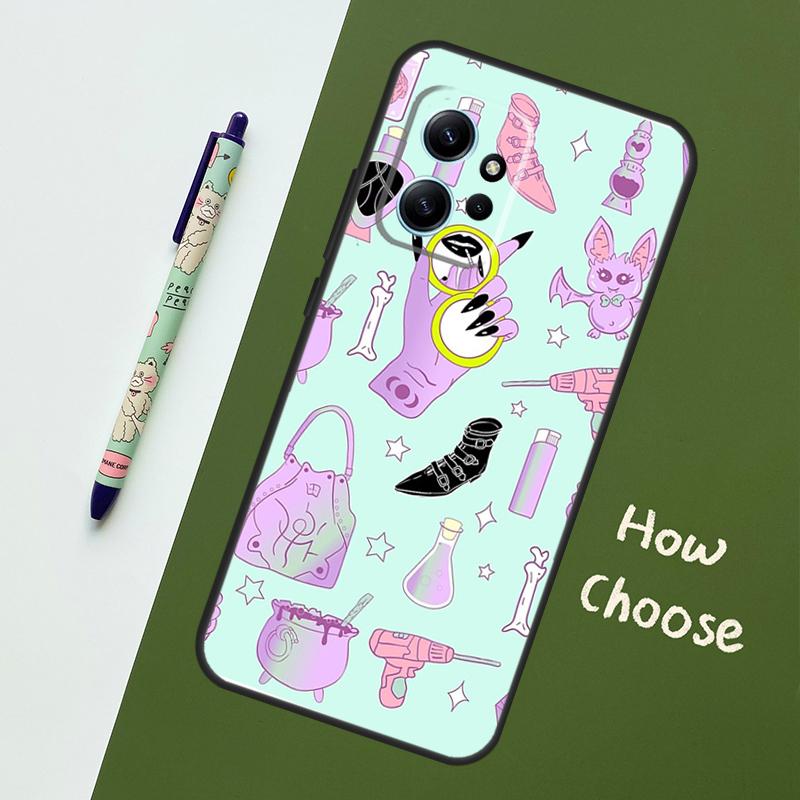Чехол Pastel Goth Witchy для Xiaomi Redmi Note 12 11 10 8 9 Pro 9S 10S 11S 12S Чехол для Redmi 12 9C 10C 12C