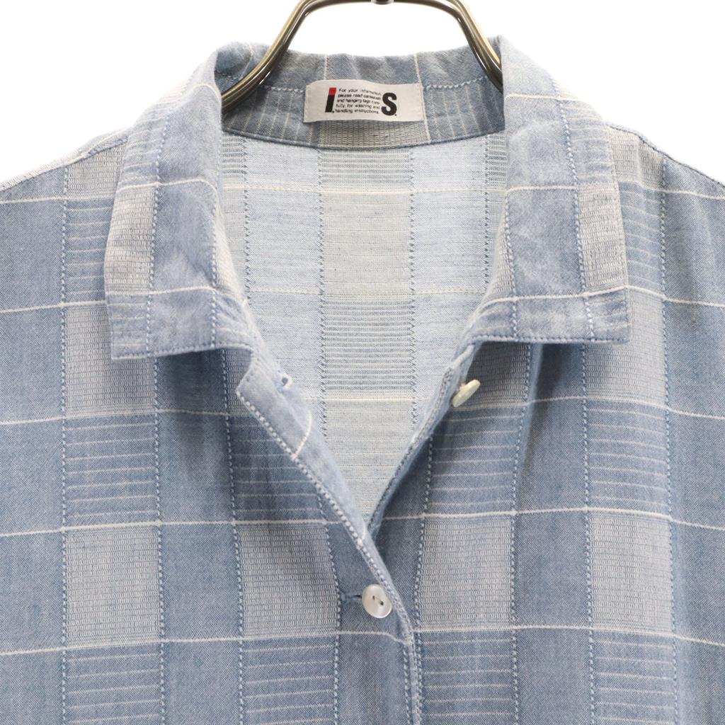 I.S. ISSEY MIYAKE 90s Made in Japan Old Check Pattern No sleeve Shirt dress Women Used