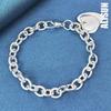 925 Sterling Silver Heart-shaped Folding Heart-shaped Pendant Bracelet Wedding Fashion Wedding Jewelry