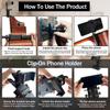 Guitar phone holder, available in two styles. This adjustable, rotatable guitar phone mount works for guitars/ukuleles (thickness 2.36"-4.13").