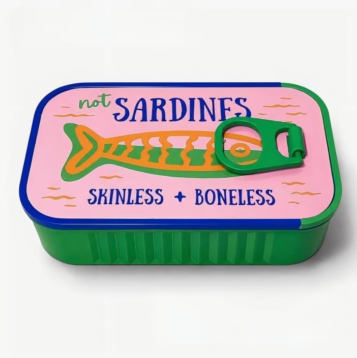 2026 NEW Sardine Tin Jewelry Box, Cute Fish Pattern Earring Ring Storage Organizer, 3D Printed Novelty Gift for Her