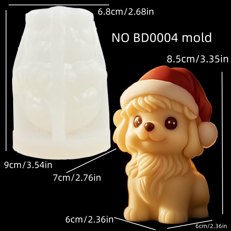 Santa Claus Hold Gift Scented Candle Silicone Mold Smile Santa Claus Holding Gift Box Scented Resin Plaster Molds Christmas Gift