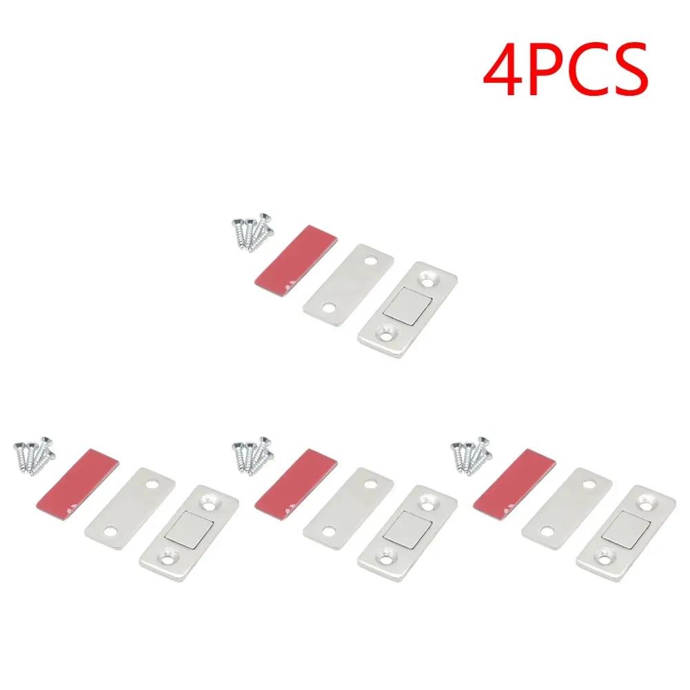 Magnetic Cabinet Catches Door Stops Magnet Invisible Soft-Catch Ultra-Thin Hidden Door Closet with Screw for Furniture