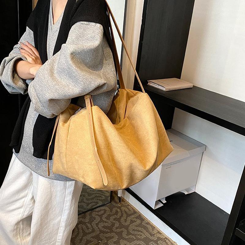 Осень Зима Большая Бостонская Роскошная Дизайнерская Сумка Тоут из Мягкой Матовой Замши Женская Сумка Ручная Сумка Женская Сумка через Плечо Кроссбоди CLE