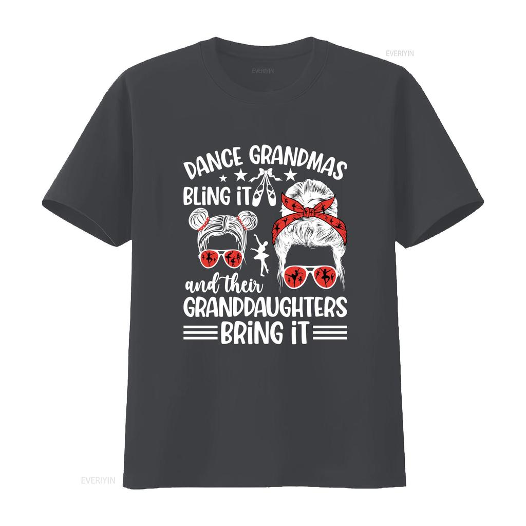 Funny Dance Grandma Granddaughter Ballet Print Casual T Shirt Vintage Washed Slightly Homme Top For Everyday Wear Soft Graphic