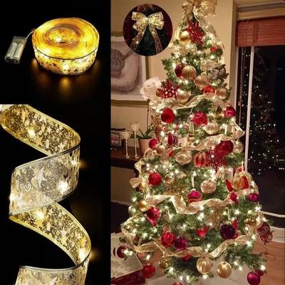 3/2/1 м рождественские ленты Navidad светодиодные гирлянды украшения для рождественской елки светодиодные гирлянды гирлянды новинка для дома