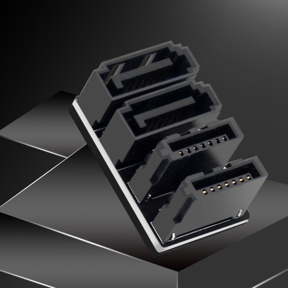 Угловой адаптер SATA 7Pin Plug and Play 2 SATA 7Pin Male to Female Конвертер для материнской платы настольного компьютера для SSD HDD