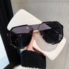 Women One-Piece Fashion Sunglasses  New Unique Oversized Sun Glasses For Men Punk Glasses Trending Female Eyewear Uv400