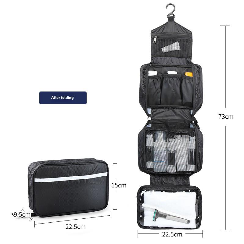 Роскошная мужская дорожная косметичка - водонепроницаемая, большой вместимости, ромбовидной формы, дизайн с разделением сухого/влажного содержимого