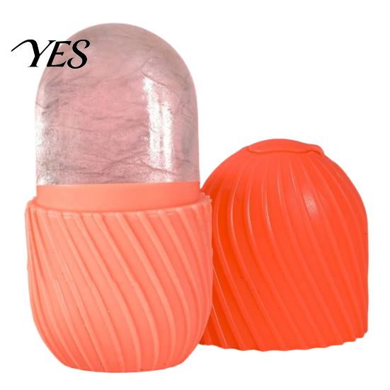 Soft Silicone Ice Mold Roller for Face, with Facial Massager, Pore Tightening Cold Tray Face Compress Tool Redness Relief, Portable Skincare Cube Home