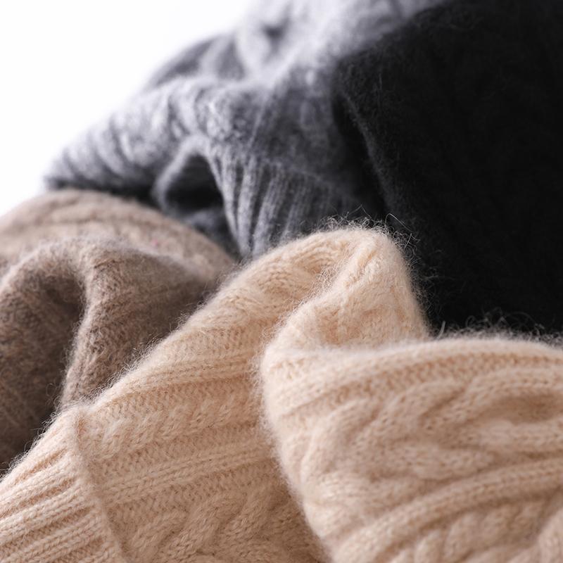 Женская и мужская зимняя шапка 100% чистый кашемир вязаный берет однотонный модный Y2K хип-хоп уличный бини шапка-череп теплая лыжная шапка унисекс