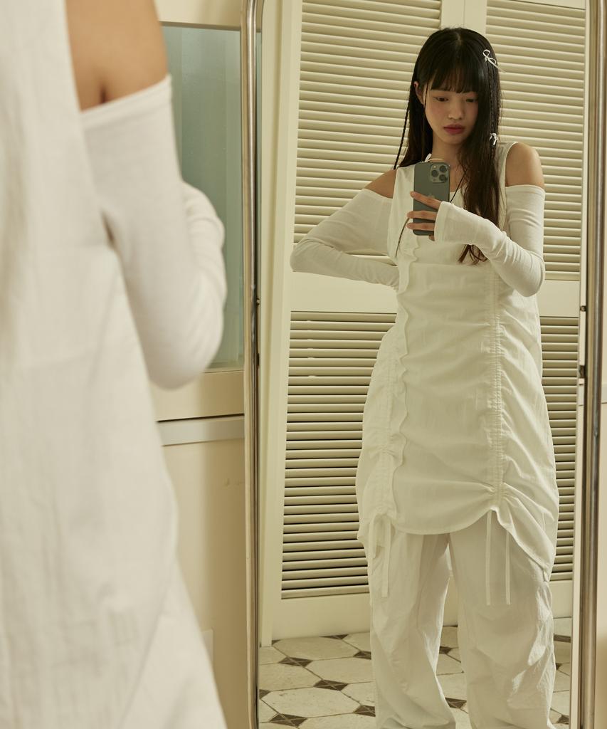 Itove Seoul Shirred Nylon Dress
