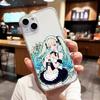 Милая аниме-девушка Роскошный прозрачный чехол для телефона для iPhone 17 16 15 Pro Max 14 13 12 11