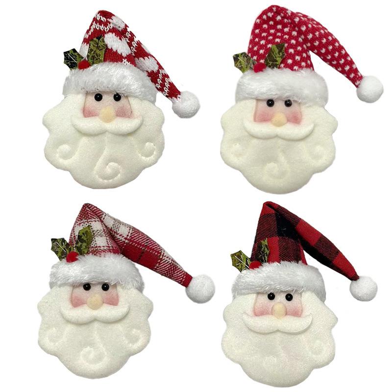 Christmas Fabric Knit Doll Ornaments  Santa Claus Hanging Decor for Tree Home Party Scene Decoration Christmas Decorations