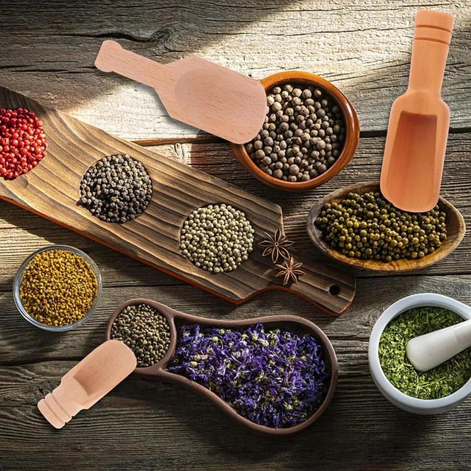 Мини Деревянные Ложки Ложка для Соли для Ванны Ложка для Конфет Ложка для Муки Ложки Посуда Ложка для Измерения Молока Аксессуары Кухонные Инструменты для Приготовления пищи