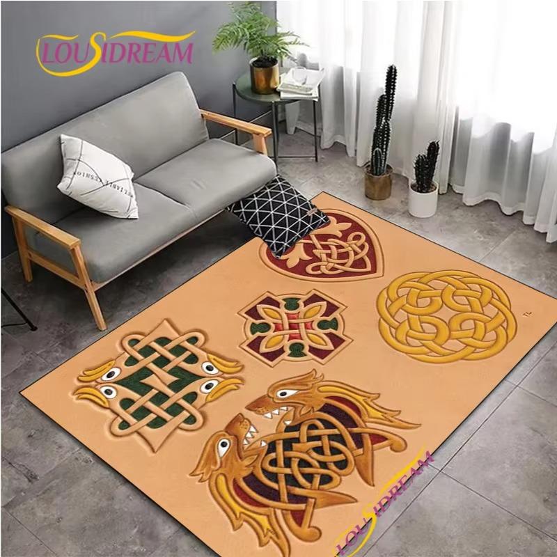 Vintage Floral Pattern Carpet for Living Room Bedroom Coffee Rug Kitchen Table Door Kids Unslip Floor Mat Birthday Gift