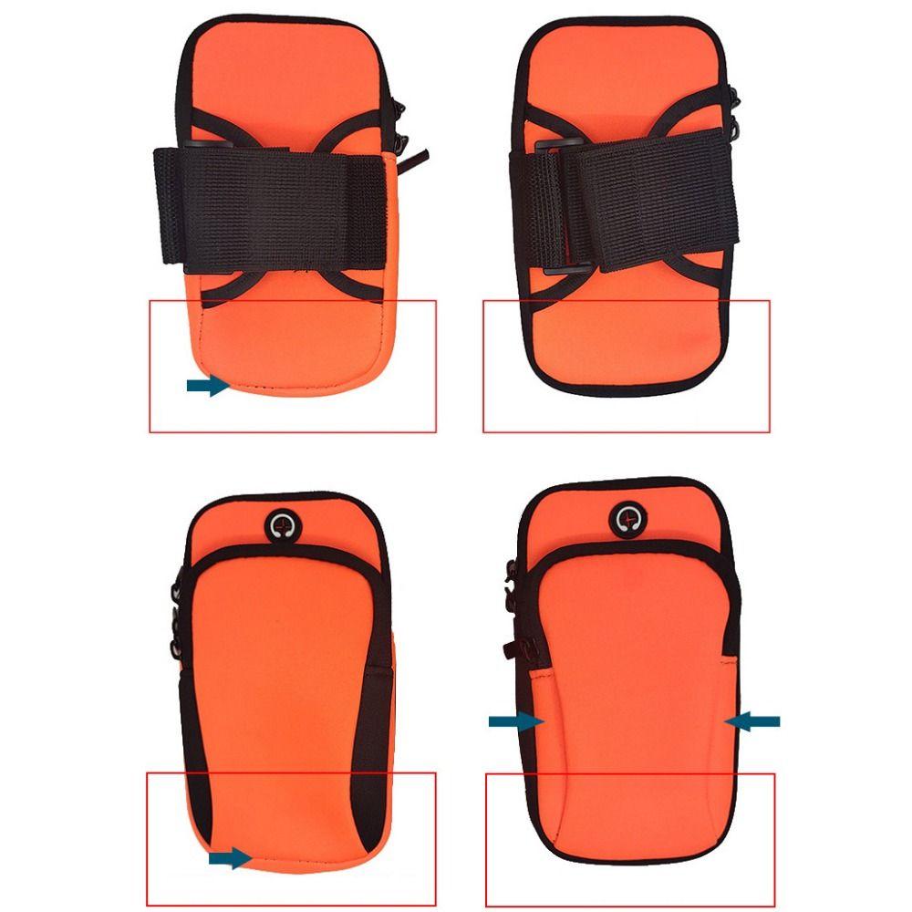 Breathable Mesh Waterproof Sports Armband Phone Case Arm Bags With Headset Hole Running Accessories