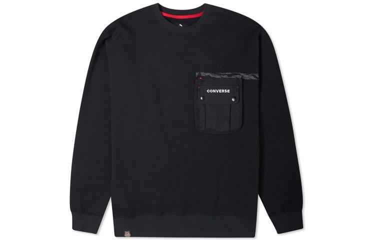 Converse New Year Series CrewNeck Pullover Sweatshirt Dark Black 10024156-A02