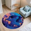 Flame Skull,Round Area Rug,Carpet Rug for Living Room Bedroom Sofa Playroom Decor,Non-slip Floor Mat