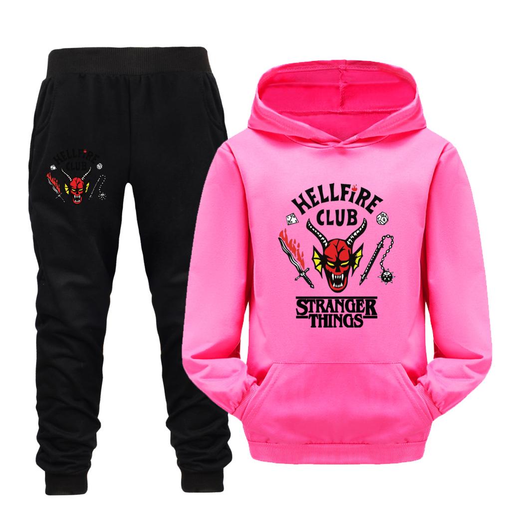 Children's Hooded Sweater Casual Suit Fashionable Loose Clothing Sets Girls