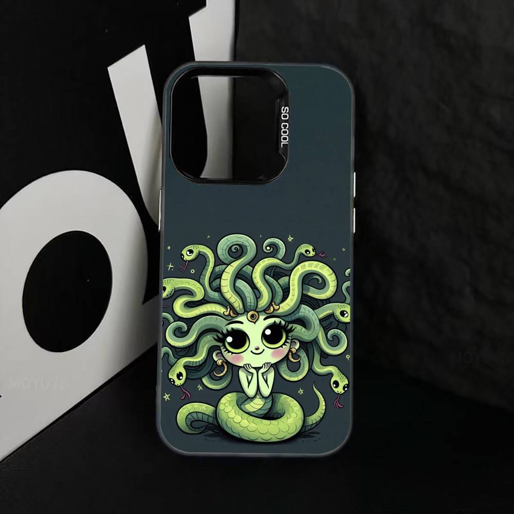 Medusa G-Mythology Phone Case For iPhone 17,16,15,14,13,12,11 Plus,Pro Max,XS,Colorful Silver Phone case Funda Cover