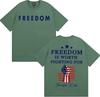 Is Worth Fighting for Freedom Charlie Kirk T-shirts Men Women Fashion Aesthetic Short Sleeve T Shirt Summer Tops Comfort T-shirt