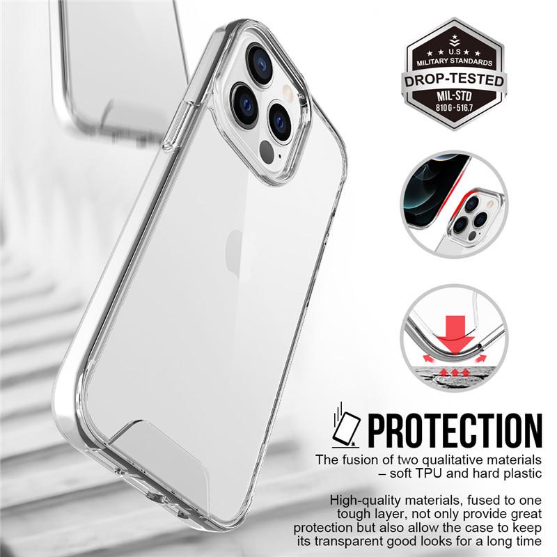 Прозрачный чехол Space с мягкими краями для мобильного телефона Apple 15ProMax с гальванизированными кнопками