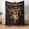 Yellowstone Theme Printed Blanket - Perfect for Couch, Bed, Travel & Outdoor Use | Machine Washable, Cozy & Durable.