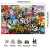 2D flat banner 1 piece - A graffiti and reggae style background banner, suitable for home decoration.