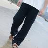Men Casual Cotton Linen Wed Leg Thai Fisherman Loose Long Pant White Black Solid Color Autumn Summer M-3XL