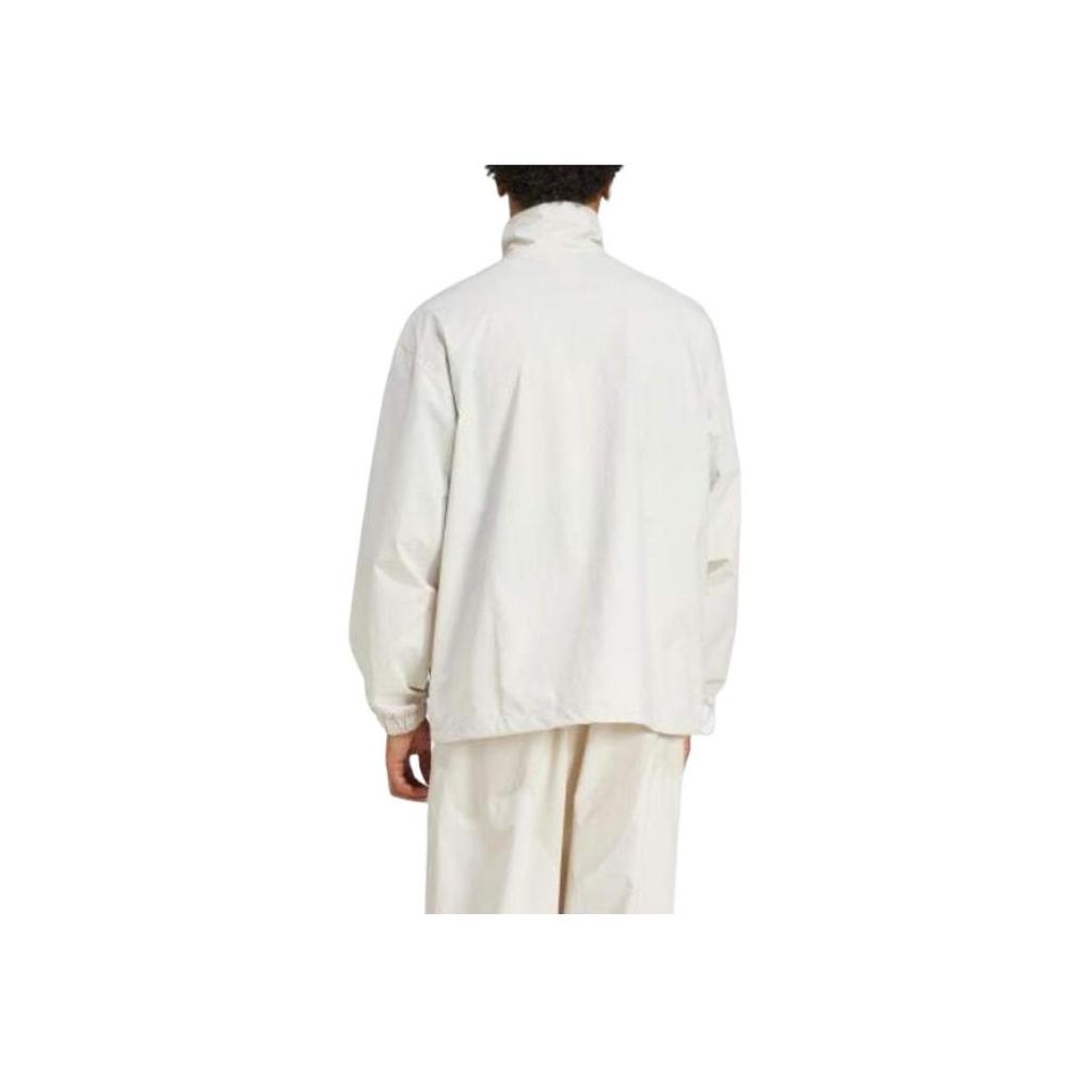 Adidas Оригинальная однотонная куртка свободного кроя со стойкой воротником Мужские куртки Белая JD5893