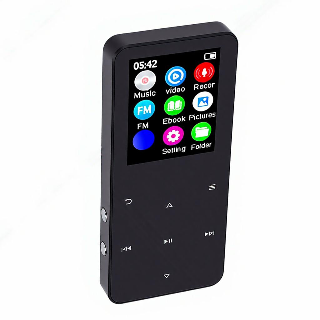 MP3-плеер Bluetooth 5.0 Музыкальный плеер с динамиком Диктофон FM Читалка электронных книг 1,8-дюймовый экран