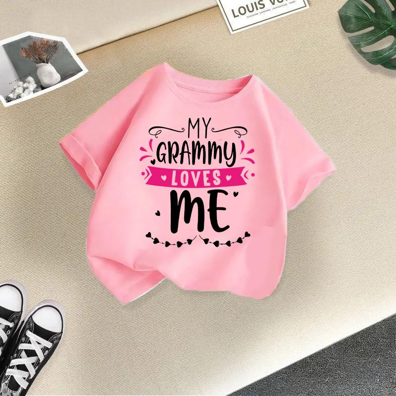 Children's Casual Short-sleeved T-shirt, Summer Girls' Loose T-shirt