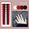 24Pcs Full Cover Solid Color Fake Nails Wearable Press-on Nails  Women