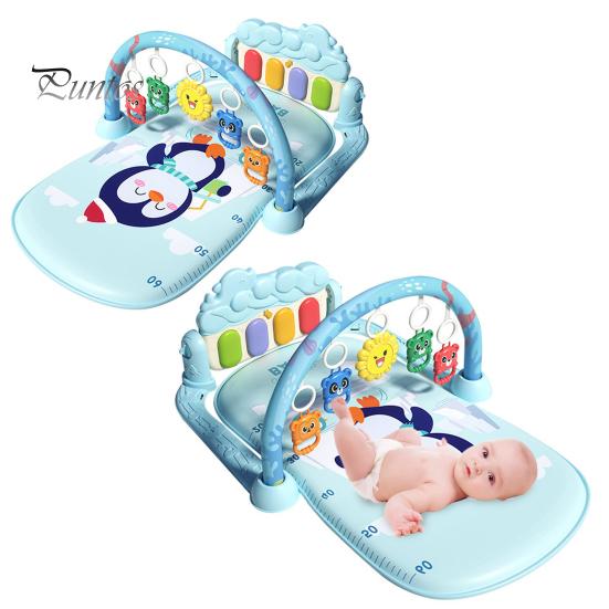 Baby Gym Play Mat And Piano Gym with Tummy Time Mat Interactive Musical Toys Creative Activity Center for Infants Toddlers Sensory Development Motor