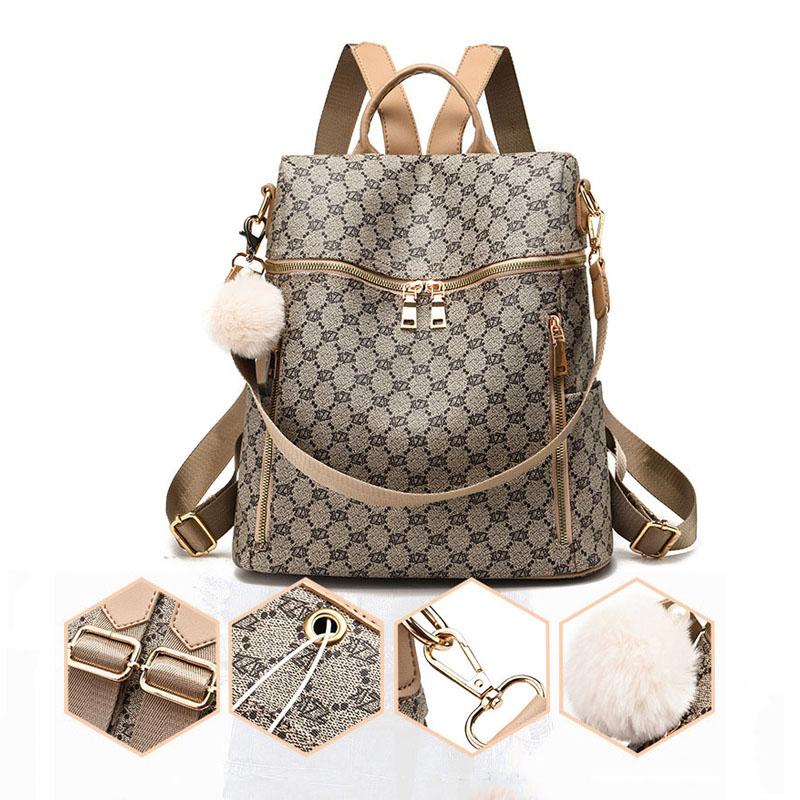 Женский рюкзак, роскошный брендовый дизайн, рюкзаки Traval, женский рюкзак, модная сумка из искусственной кожи с принтом и узором