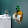 Toilet Paper Holder Cute Frog Design Easy To Install Frog Riding Unicycle Wall Mounted Roll Paper Holder Bathroom Wall Decor