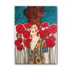 Abstract Flower Girl Colorful Long Hair Nordic Poster Female Wall Art Canvas Painter