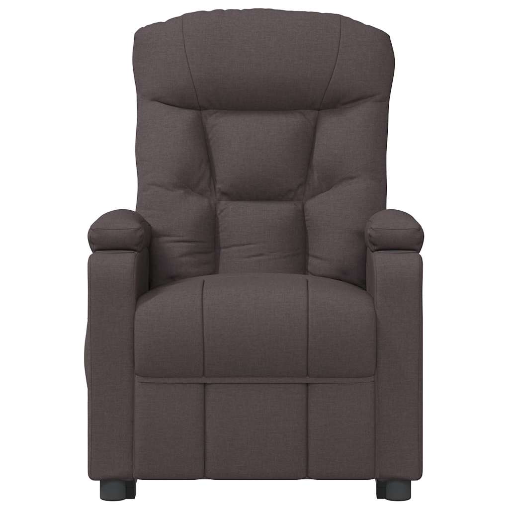 Electric Recliner Chair Dark Brown Fabric